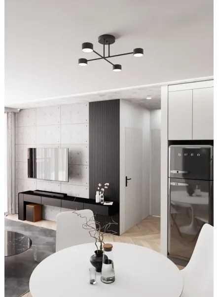 Lampadario a plafone HALO 4xGX53/10W/230V nero