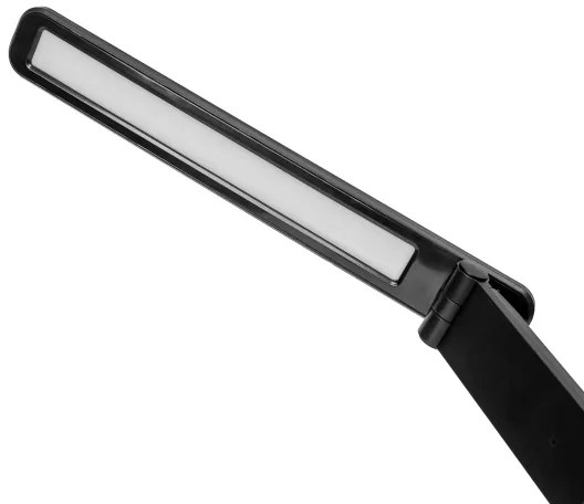 LED RGBW Lampada dimmerabile con ricarica wireless, display Porta USB 6W/5V 3000-6500K nero