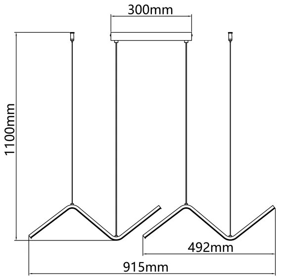 Aigostar - Lampadario LED a sospensione con filo LED/23W/230V 2700K