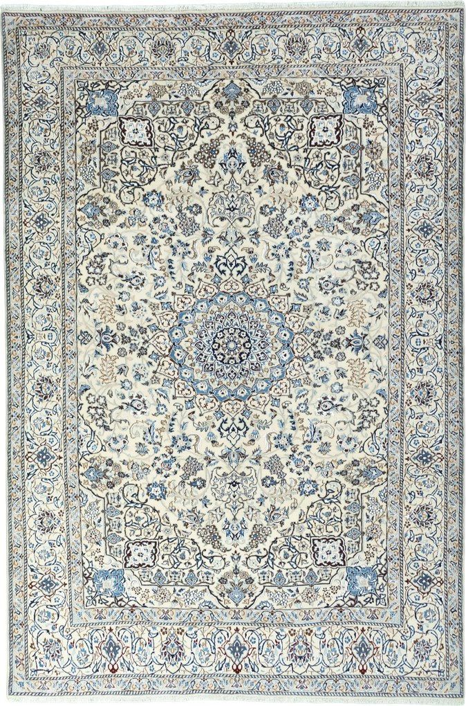 Nain Tappeto persiano 210x310 Beige (Iran) Annodato A Mano