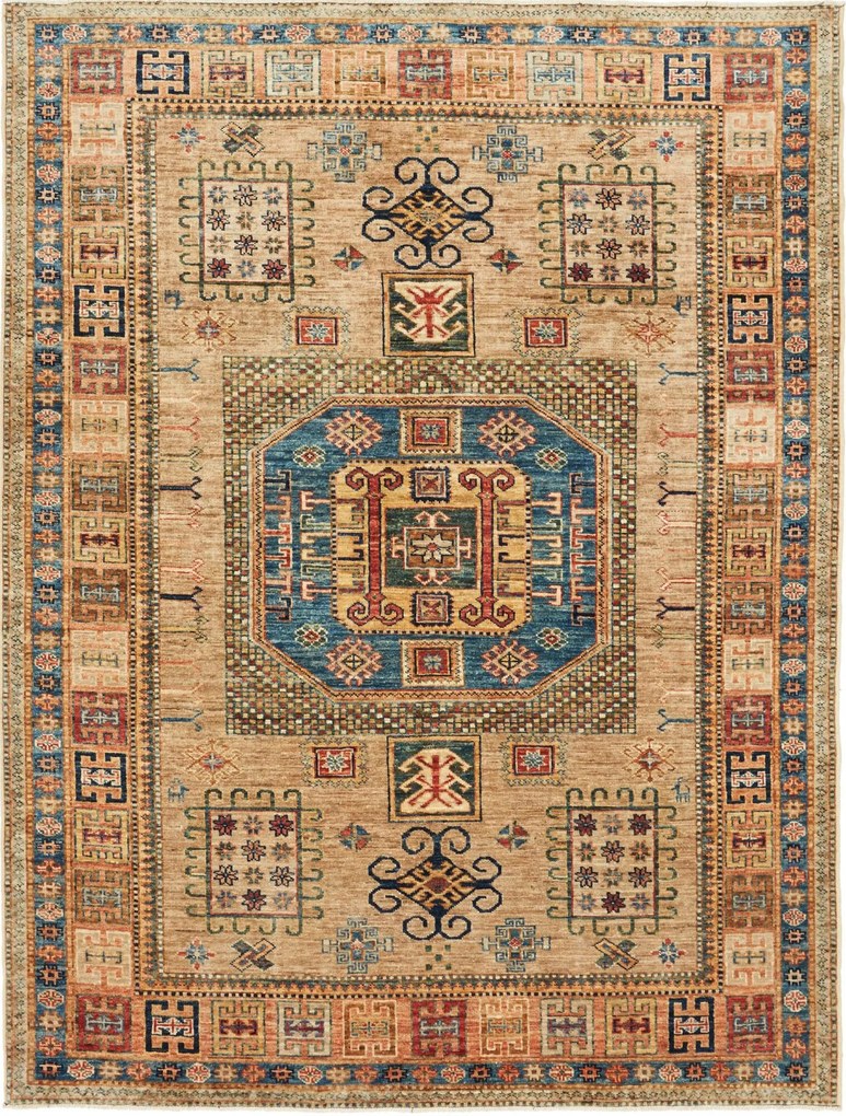 Kazak Tappeto 160 x 200 Giallo (Pakistan) Annodato A Mano