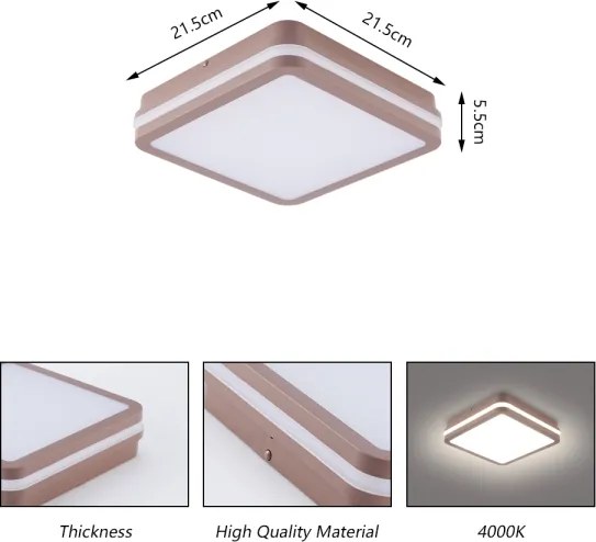 Brilagi-LED Lampada da esterno con sensore BENE LED/18W/230V 21,5x21,5 cm marrone IP54