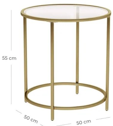 Tavolino laterale LYRA dorato