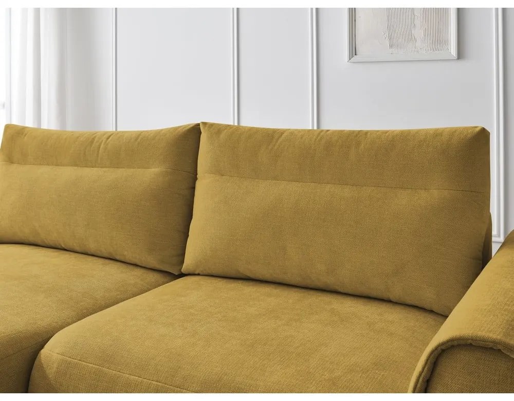 Divano angolare in giallo ocra Aden – Bobochic Paris