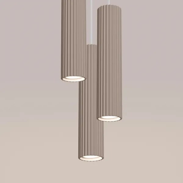 Brilagi - Lampadario a sospensione con filo CRESTO 3xGU10/10W/230V taupe