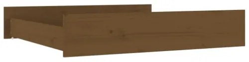 Cassetti per Letto 2 pz in Legno Massello di Pino Miele