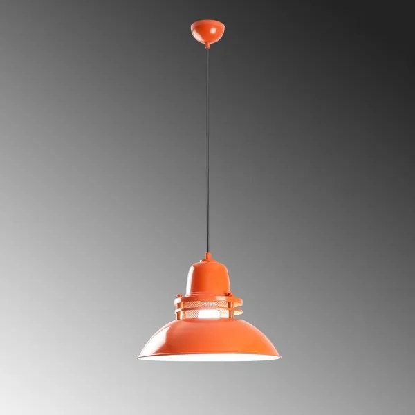 Lampadario a sospensione su cavo TIBET 1xE27/40W/230V arancione