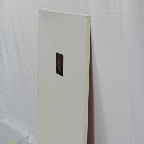 Piatto doccia in mineralmarmo 80x120 cm beige effetto pietra con griglia e piletta sifonata