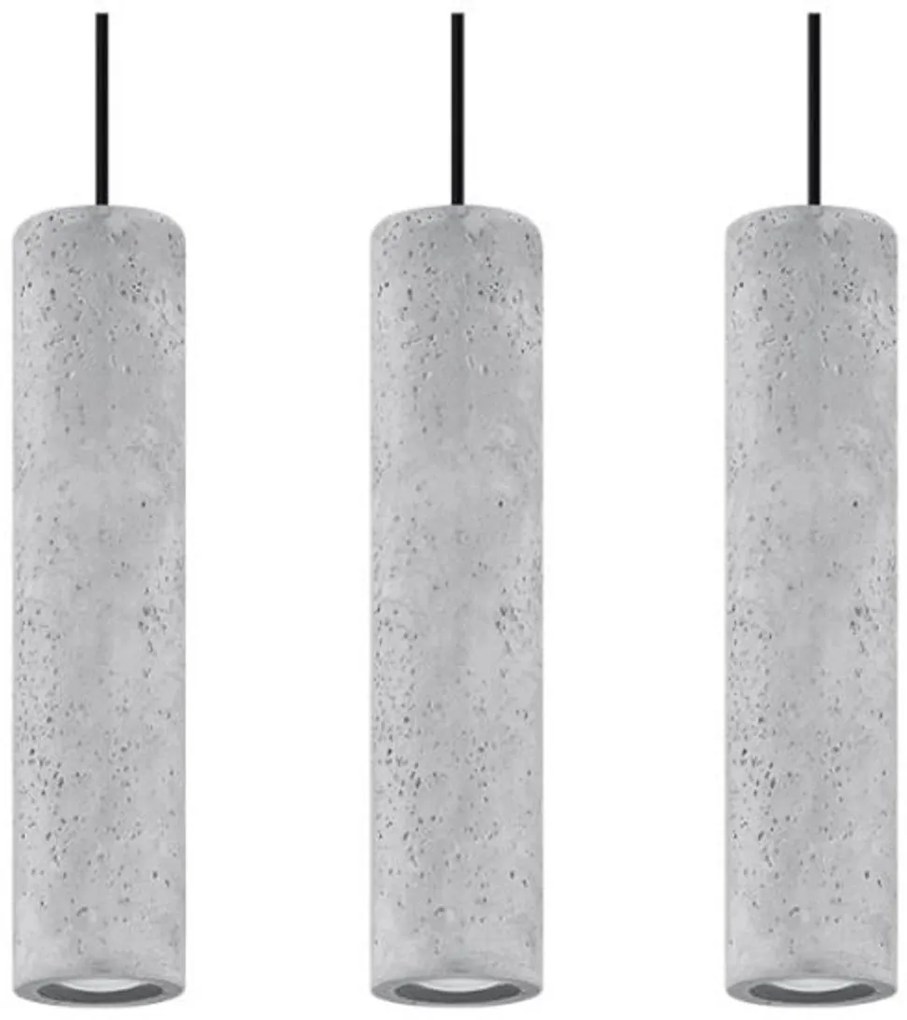 Lampadario a Sospensione in Cemento Leggero 3xGU10 LUVO 3 da interno