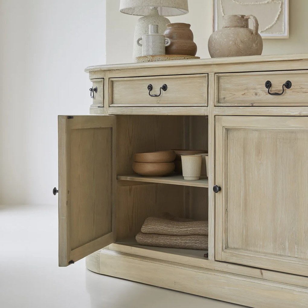 Tikamoon - Credenza in legno di pino da 180 cm Celeste