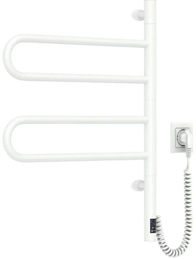 Portasciugamani rotante elettrico con termostato FOUETTE 128W/230V 64,6 cm IP44 bianco