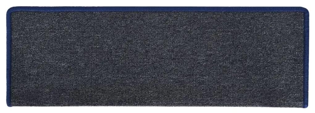 Tappetini per Scale 15 pz 65x21x4 cm Grigi e Blu
