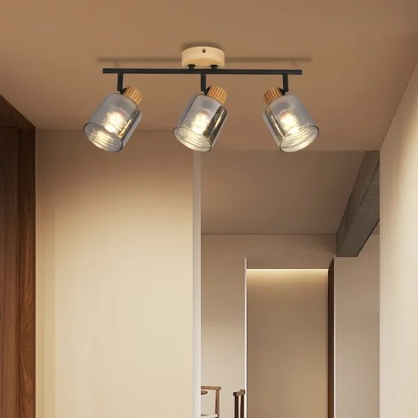 Brilagi - Faretto HYGGE 3xE14/15W/230V legno/fumé