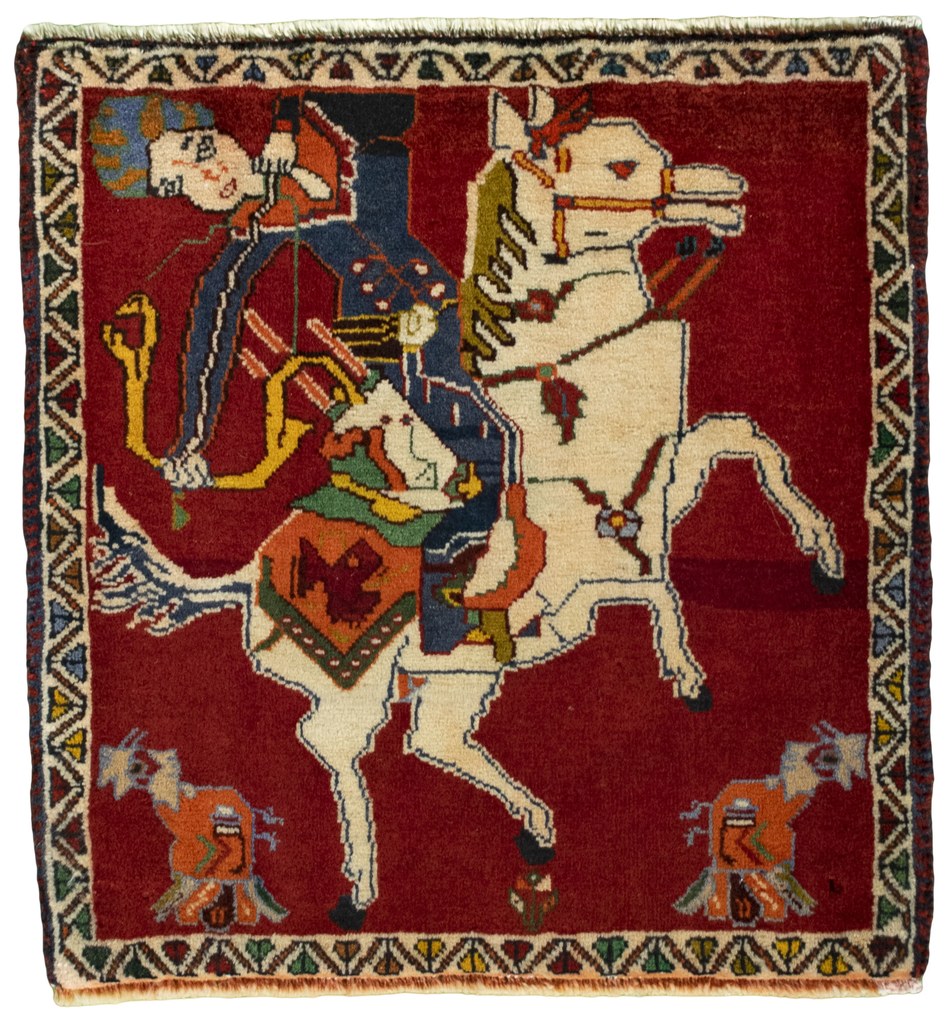 Gabbeh Tappeto persiano 60 x 60 Rosso (Iran) Annodato A Mano