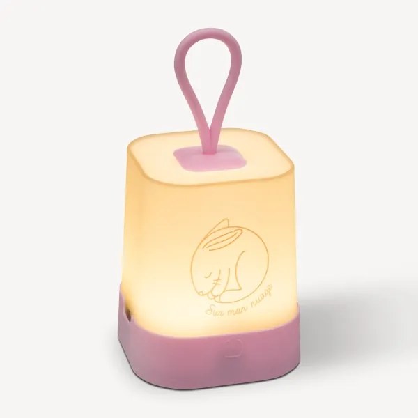 Atmosphera - LED Doty. Lampada notturna ricaricabile per bambini RABBIT LED/3,7V 1200mAh rosa
