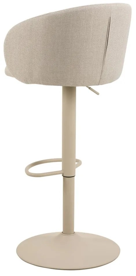 Sgabello da bar beige con altezza regolabile/con braccioli (altezza della seduta 86 cm) Eleanor – Actona