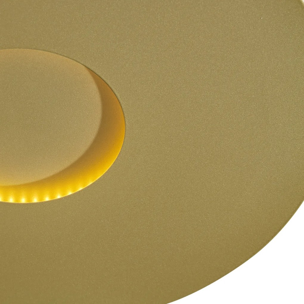 Plafoniera moderna oro 40 cm con LED dimmerabile a 3 livelli - Morning