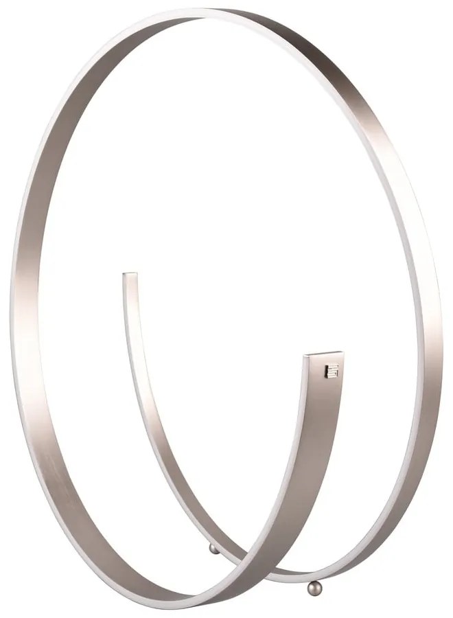 Lampada da terra a LED grigia con controllo vocale/app mobile con paralume in metallo (altezza 75 cm) Cinardi - CINQUE