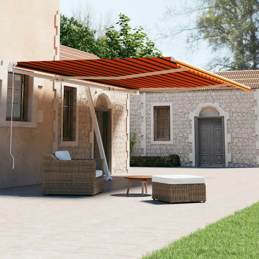 Tenda Da Sole Autoportante Automatica 600x300cm Arancio Marrone /
