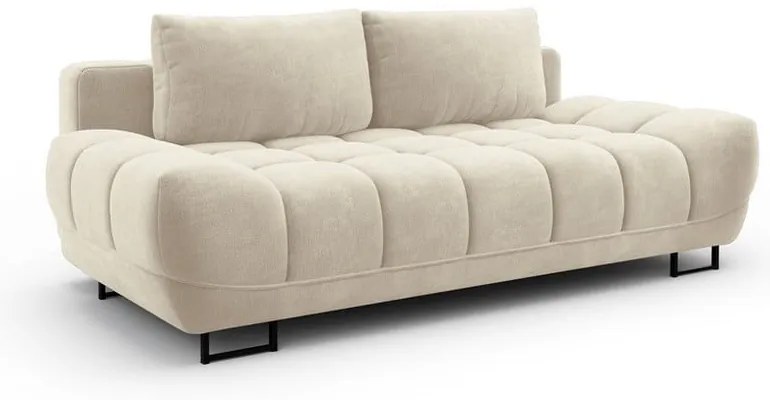 Divano letto a tre posti beige con rivestimento in velluto Cirrus - Windsor &amp; Co Sofas