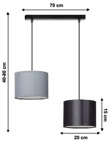 Lampadario a sospensione con filo TUZ 2xE27/60W/230V