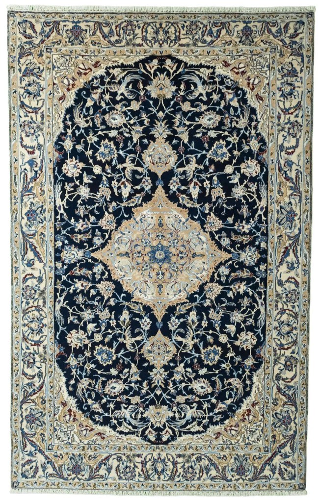 Nain Tappeto persiano 180x290 Blu (Iran) Annodato A Mano