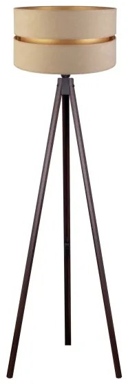 Duolla - Lampada con piedistallo DUO 1xE27/60W/230V diametro 44 cm beige/wenge