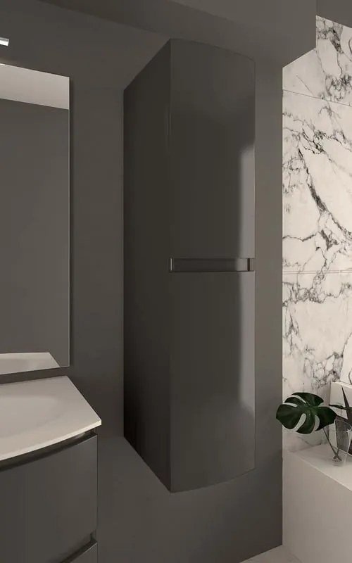 Colonna per mobile bagno Vague BADEN HAUS 2 ante P 38 x L 30 x H 130 cm grigio antracite