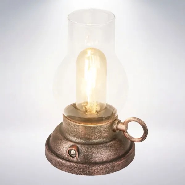 Brilo - Lampada da tavolo LED dimmerabile ricaricabile per esterni KANEA LED/1,5W/5V IP44 1200mAh bronzo