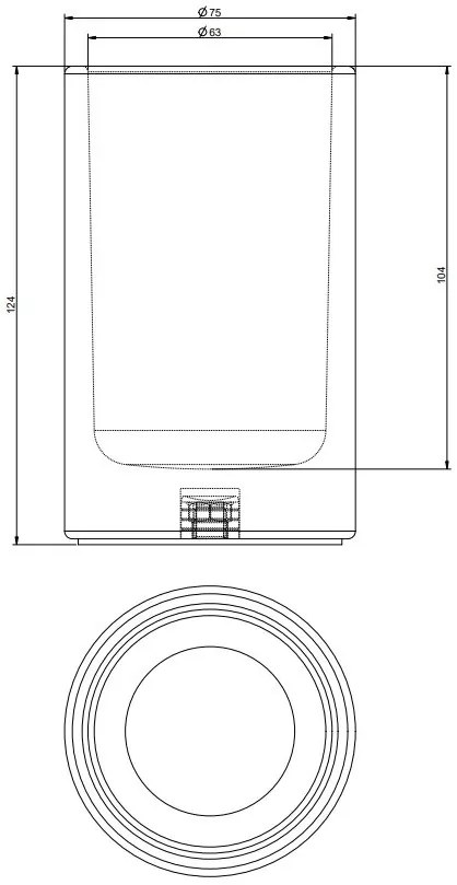 Bicchiere portaspazzolini Da appoggio bianco Rilievo 59531 Gessi