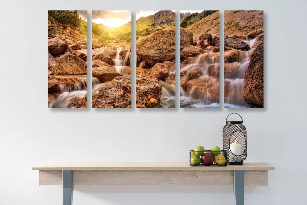 Quadri 5 pezzi – Cascate alpine