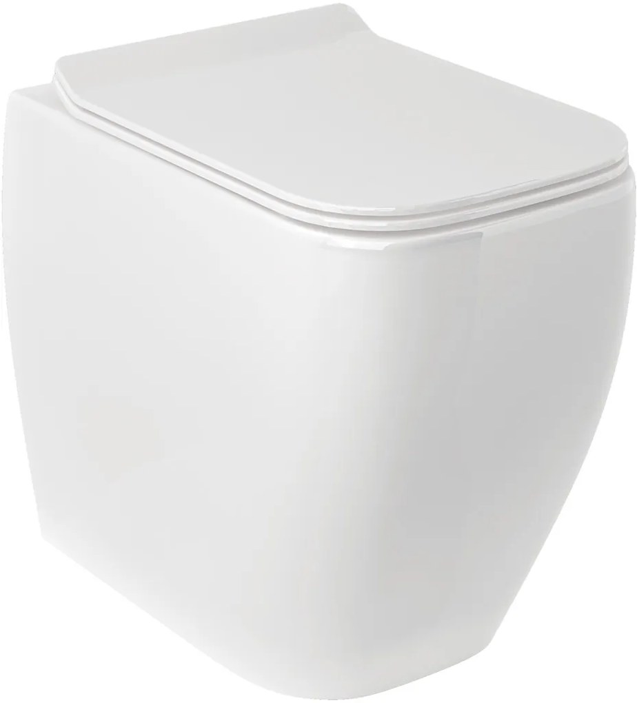 Kludi Resa C vaso wc a terra senza brida con scarico a vortice bianco lucida 28WCB0443