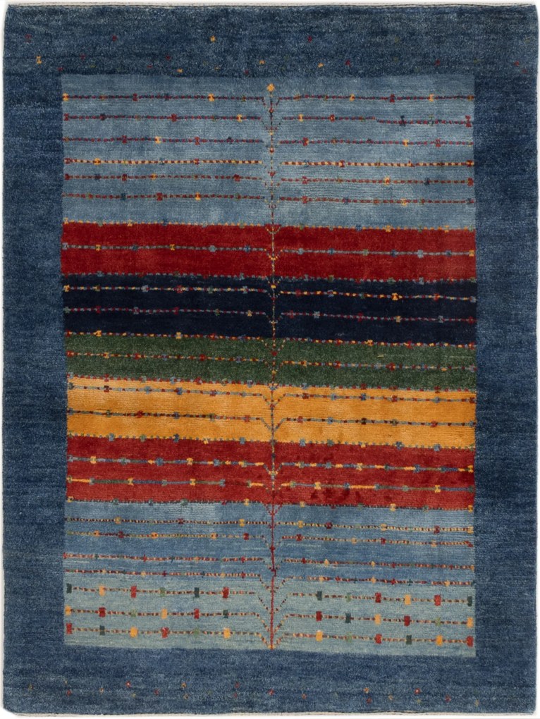 Gashguli Tappeto persiano 110x140 Blu (Iran) Annodato A Mano