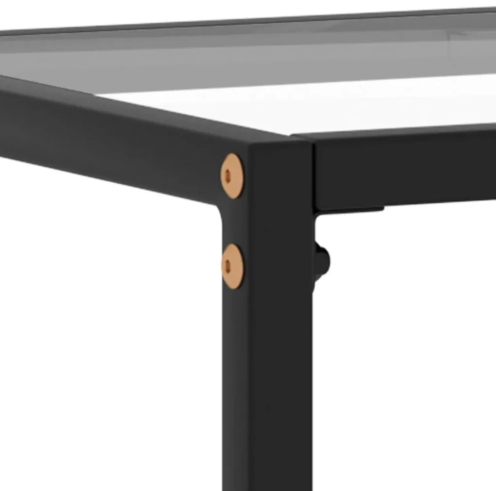 Tavolo consolle trasparente 80x35x75 cm in vetro temperato