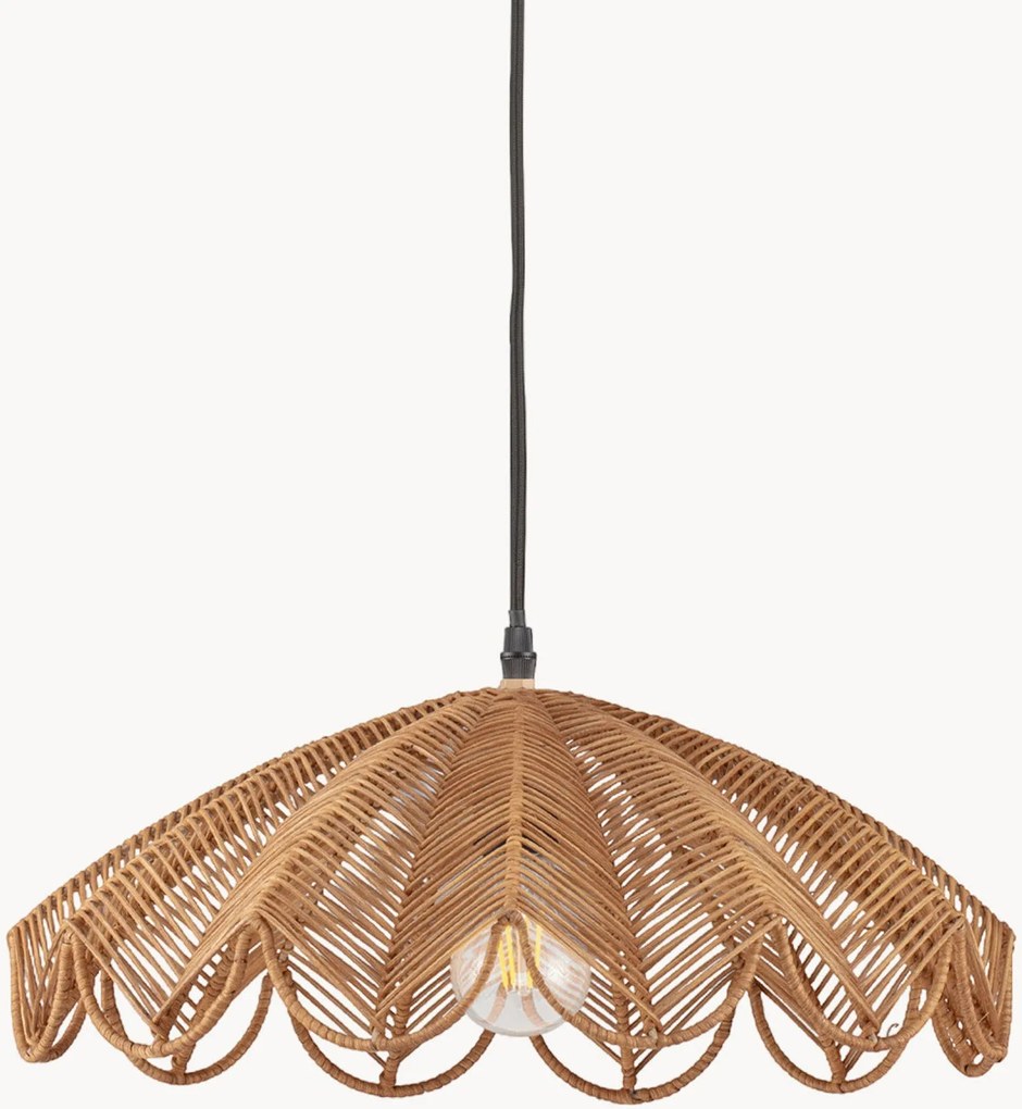 Lampada a sospensione in rattan con luce regolabile Flare