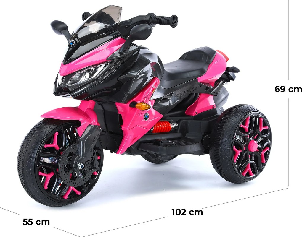Moto Elettrica per Bambini 12V Tristar Rosa...