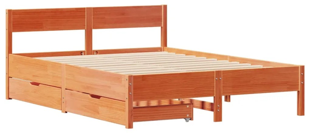 Letto senza materasso marrone cera 120x200 cm in legno di pino