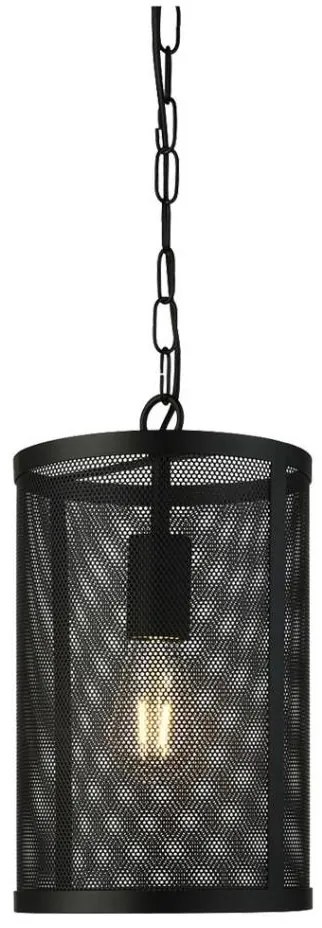 Searchlight - Lampadario a sospensione con catena FISHNET 1xE27/60W/230V nero