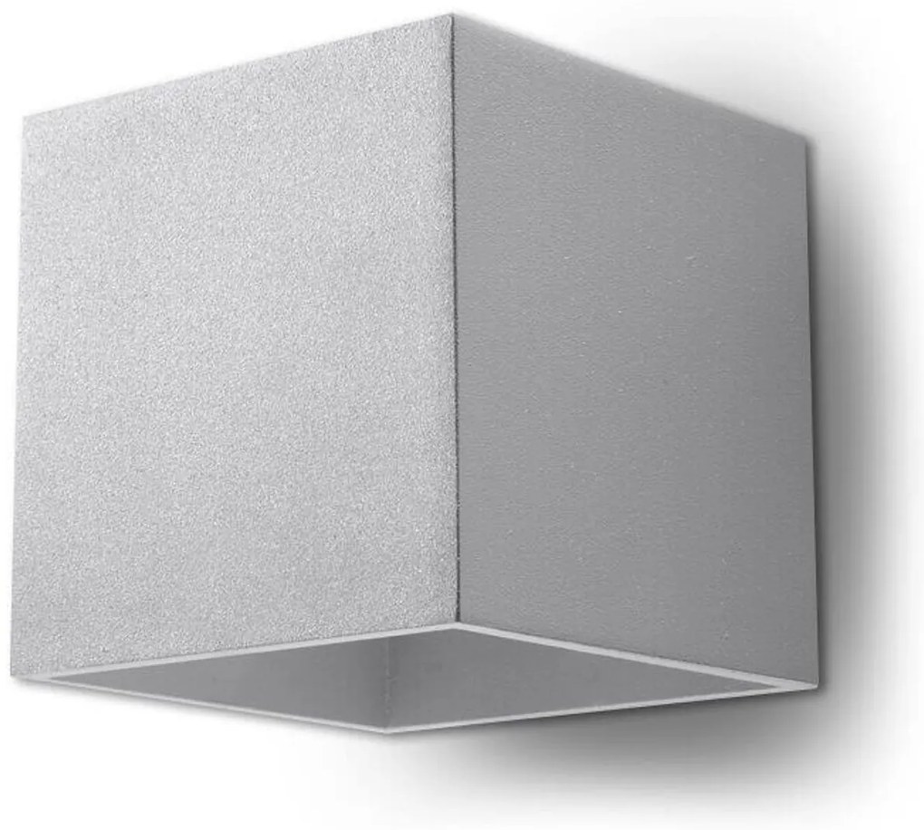 Applique da Parete in Alluminio  QUAD 1 G9 Grigia da Interno