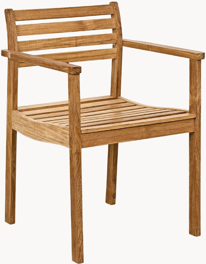 Sedia da giardino in legno di teak con braccioli Rosenholm