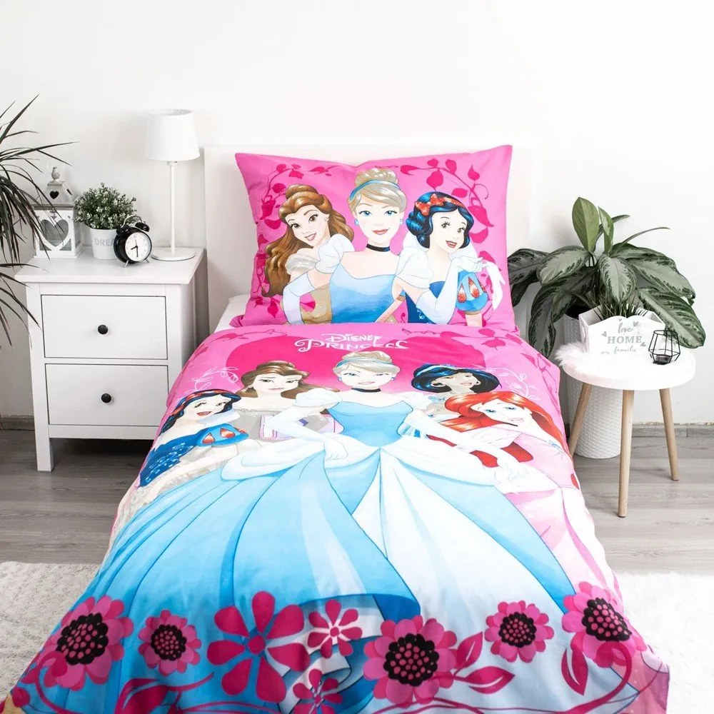 Biancheria da letto per bambini in cotone per letto singolo 140x200 cm Princezny "Heart" – Jerry Fabrics