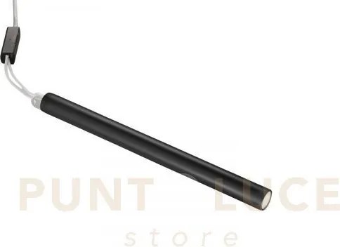 Incasso led tubex nero 2,5w 190lm 4000k 31,5x2,5cm in gesso vernici...