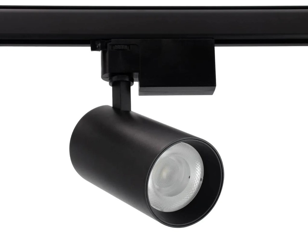 Faro LED 30W Trifase Nero 60° 120lm/W CRI92 no Flickering - BRIDGELUX LED Colore Bianco Caldo 2.700K