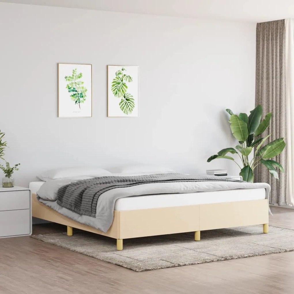 Giroletto Senza Materasso Crema 160x200 Cm İn Tessuto /