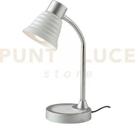 Lampada da scrivania  leonardo bianca 1 luce attacco e14 13x39cm
