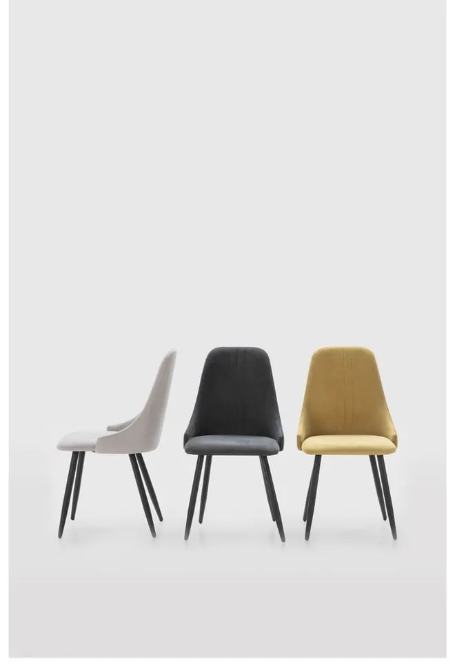 Sedie da pranzo gialle in set di 4 Mani - Marckeric