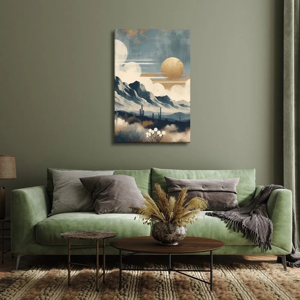 Quadro su tela – Deserto sotto sole dorato