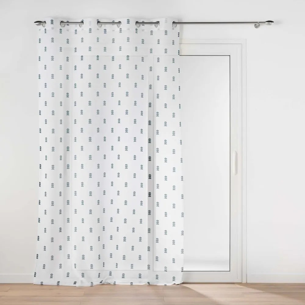 Tenda in voile bianco e blu 140x240 cm Geokid - douceur d'intérieur