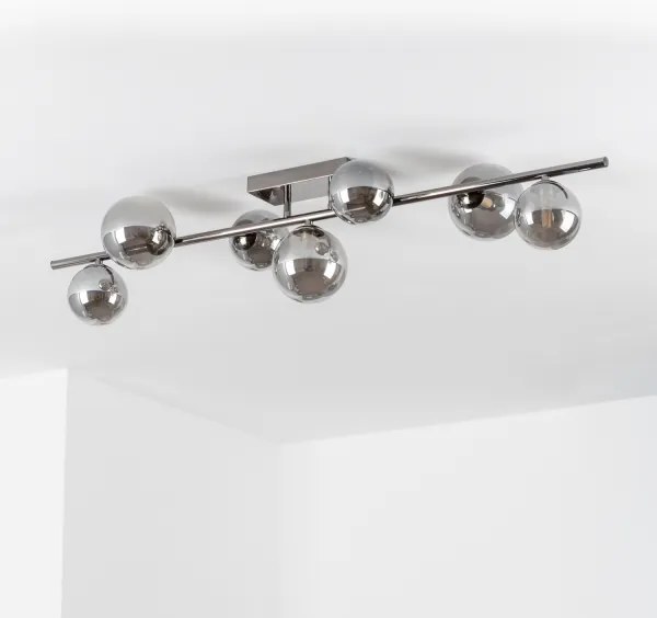 Brilagi - Lampadario a plafone LED MILLA 7xG9/3W/230V nero cromato/fumé