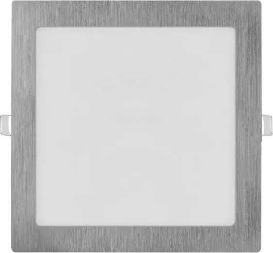 Plafoniera LED da incasso NEXXO LED/18W/230V 3000/3500/4000K argento 22,5x22,5 cm